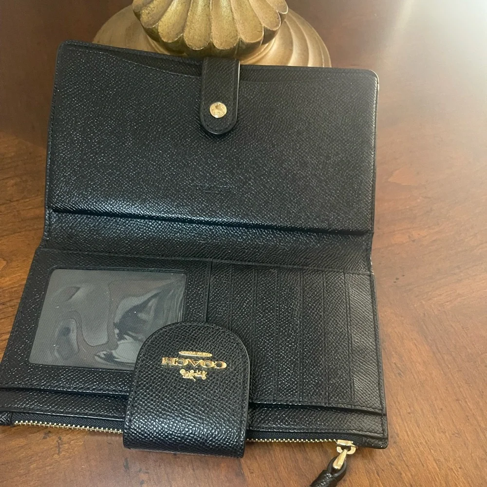 Coach Black Clutch with Gold-Tone Hardware - Picture 2 of 5
